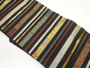 横段に抽象模様織出し名古屋帯